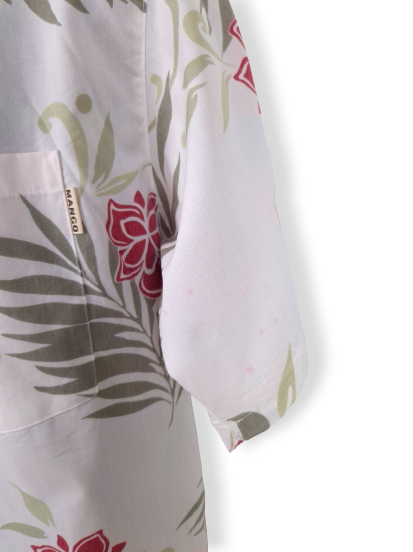 Chemise hawaïenne vintage Mango – Taille L – 100% coton – Motifs floraux