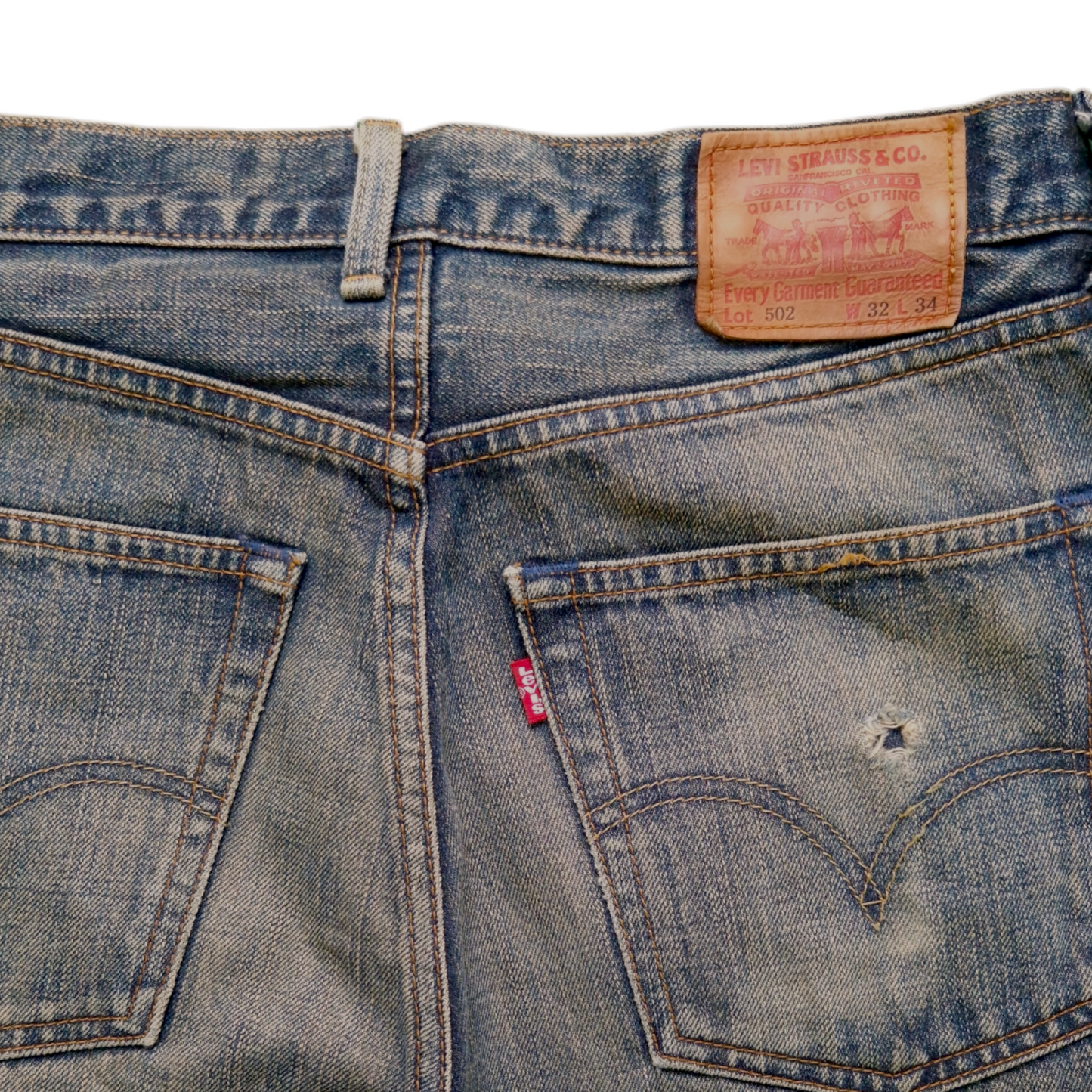 Jean Levi’s 502 vintage W32 L34 – Fabriqué au Japon – Début 2000s – Coupe droite