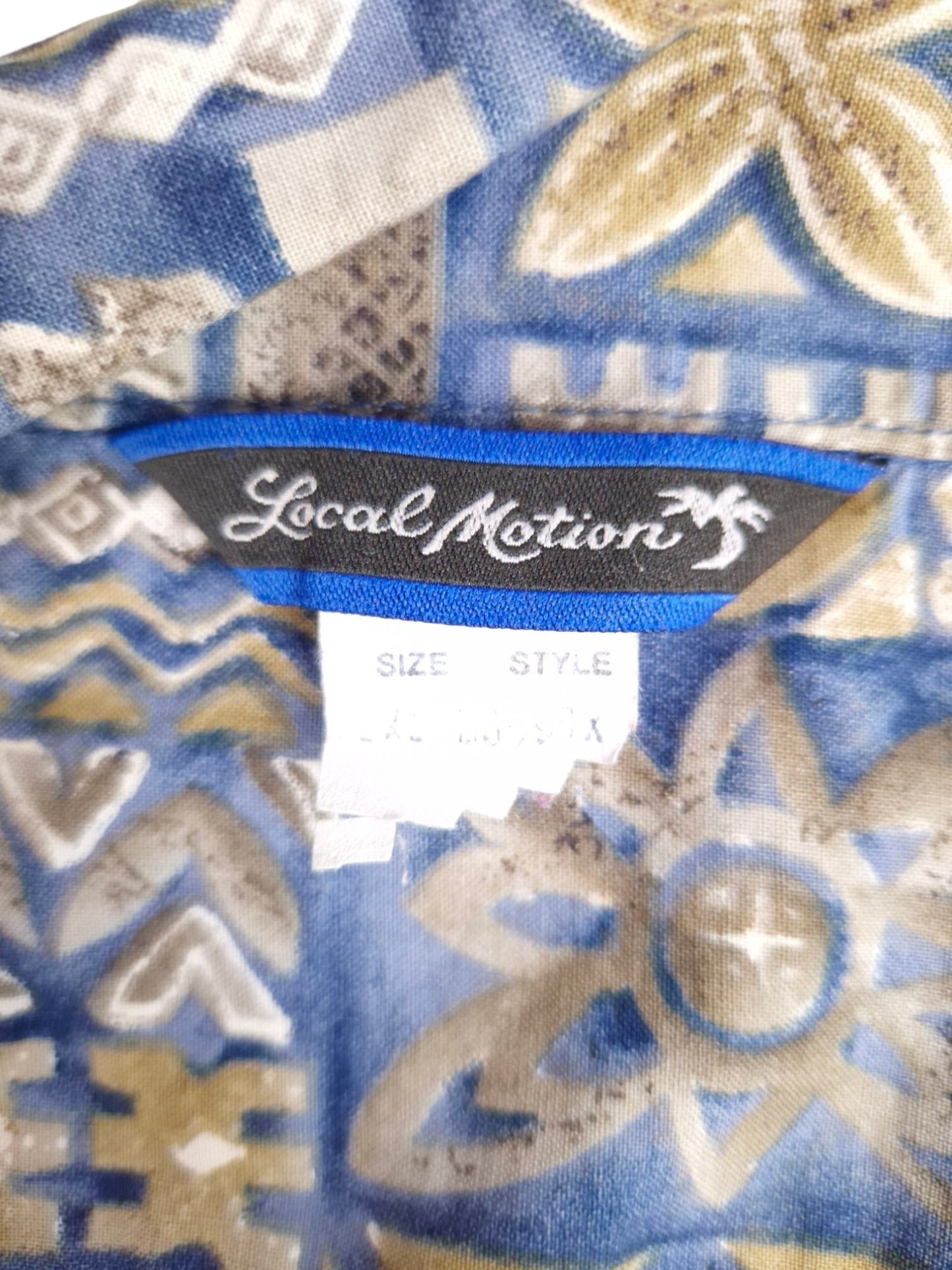 Local Motion Men's Hawaiian Shirt Size 3XL, 100% Cotton, Hawaii Shirt, Aloha Shirt, Made in Hawaii