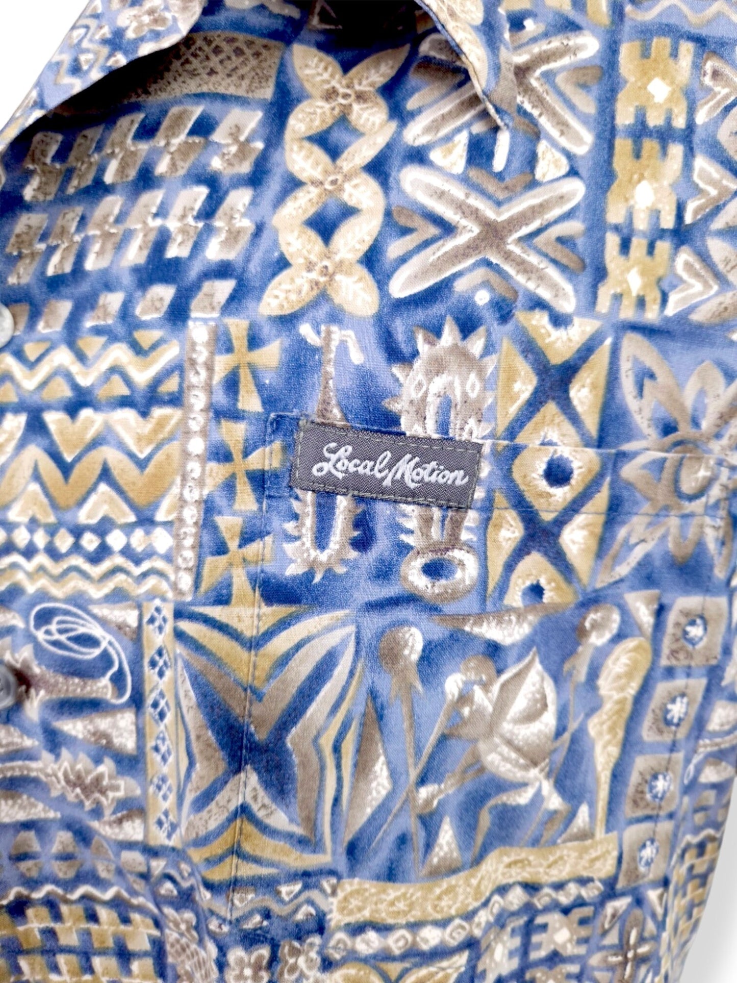 Local Motion Men's Hawaiian Shirt Size 3XL, 100% Cotton, Hawaii Shirt, Aloha Shirt, Made in Hawaii