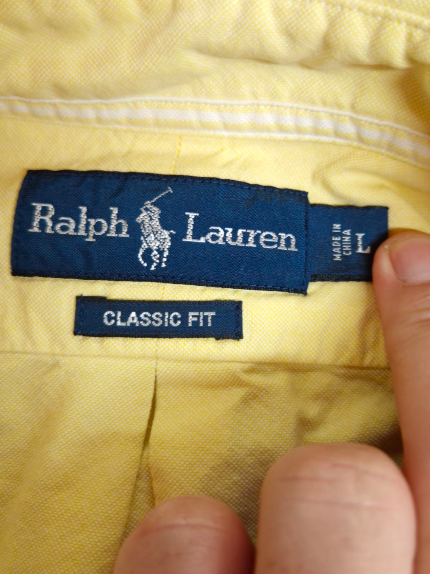 Chemise Ralph Lauren Classic Fit jaune – Taille L