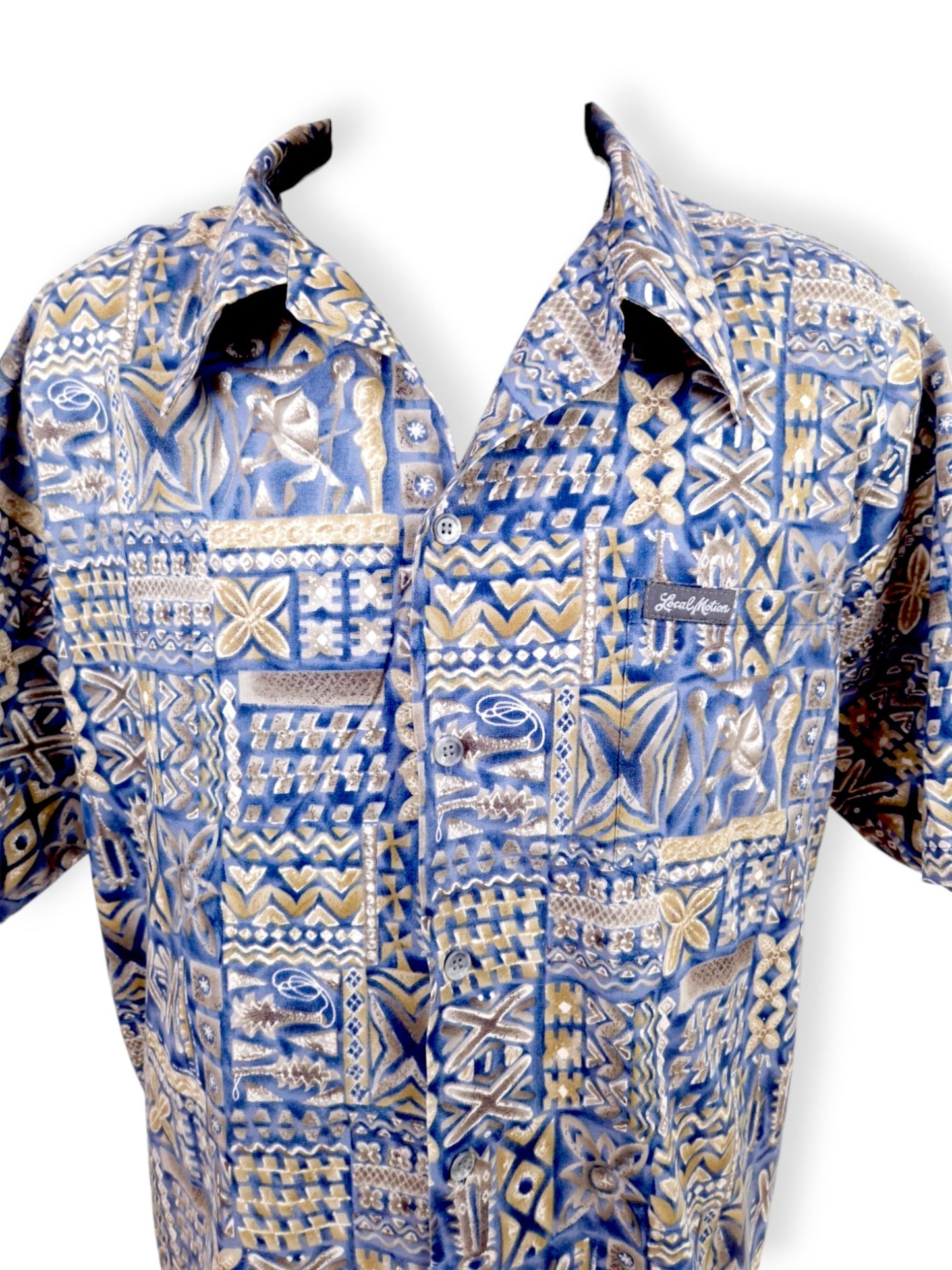 Local Motion Men's Hawaiian Shirt Size 3XL, 100% Cotton, Hawaii Shirt, Aloha Shirt, Made in Hawaii