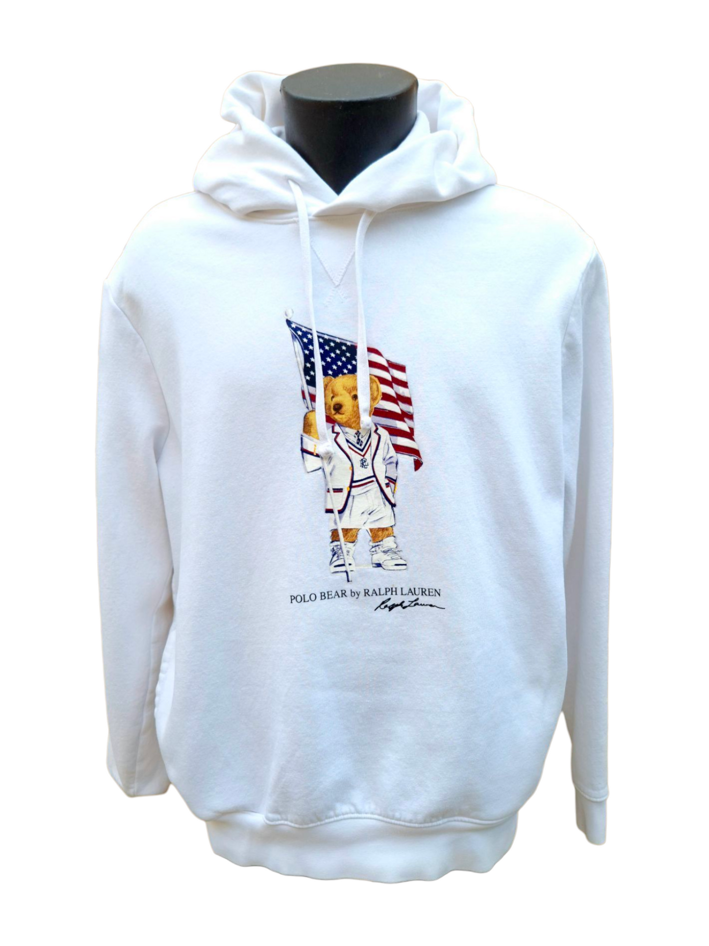 Sweat vintage Ralph Lauren Polo Bear blanc – Taille L