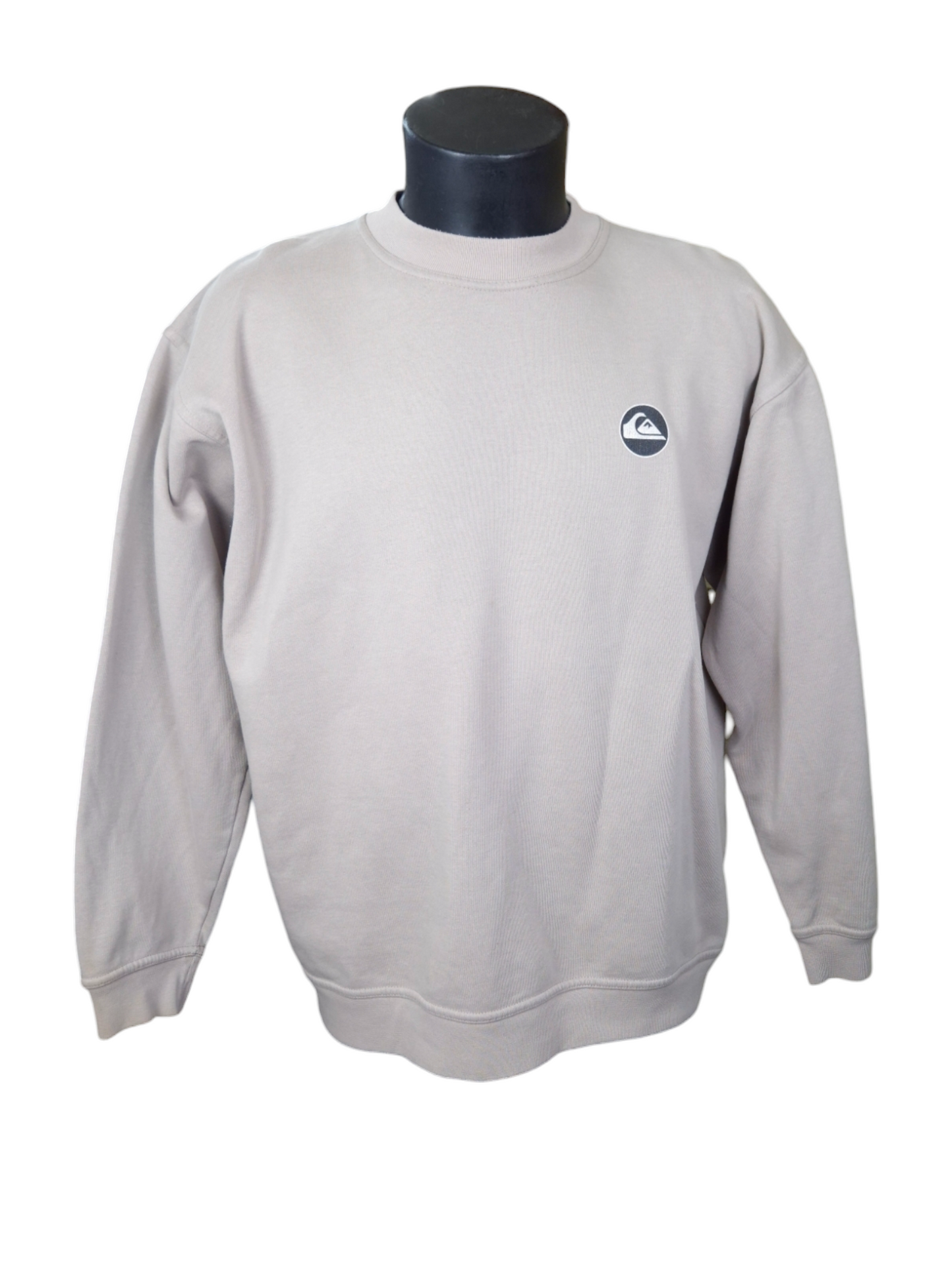 Sweat vintage Quiksilver gris clair – Taille L – Style années 90
