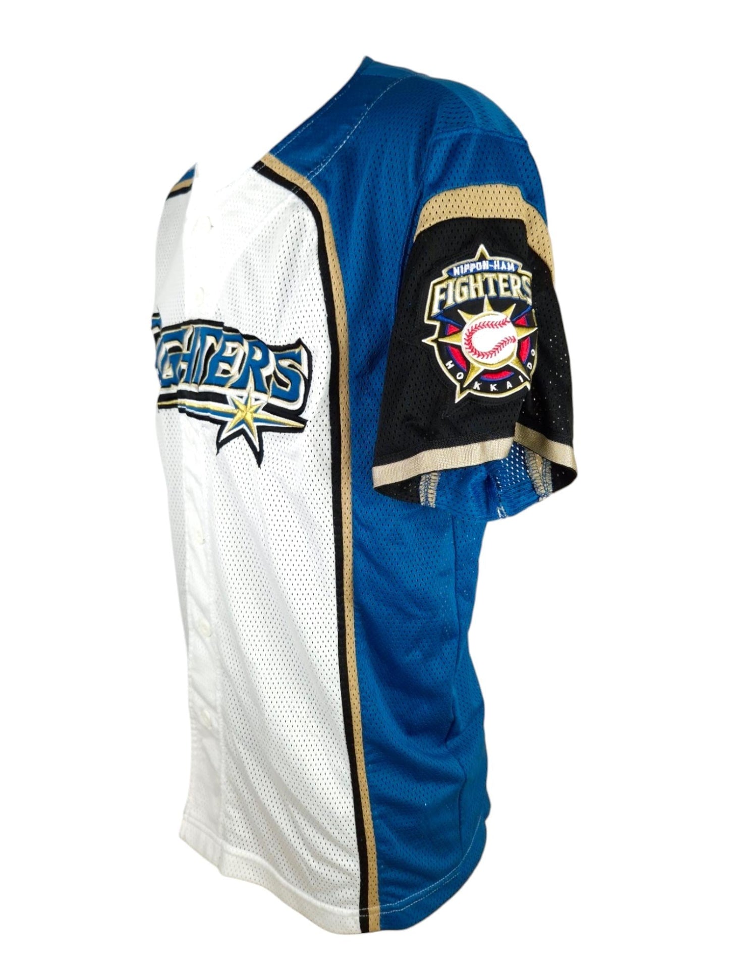 Japan Hokkaido Nippon Ham Fighters Baseball Jersey, size M, Limited NPB Hokkaido Fan Jersey White and blue