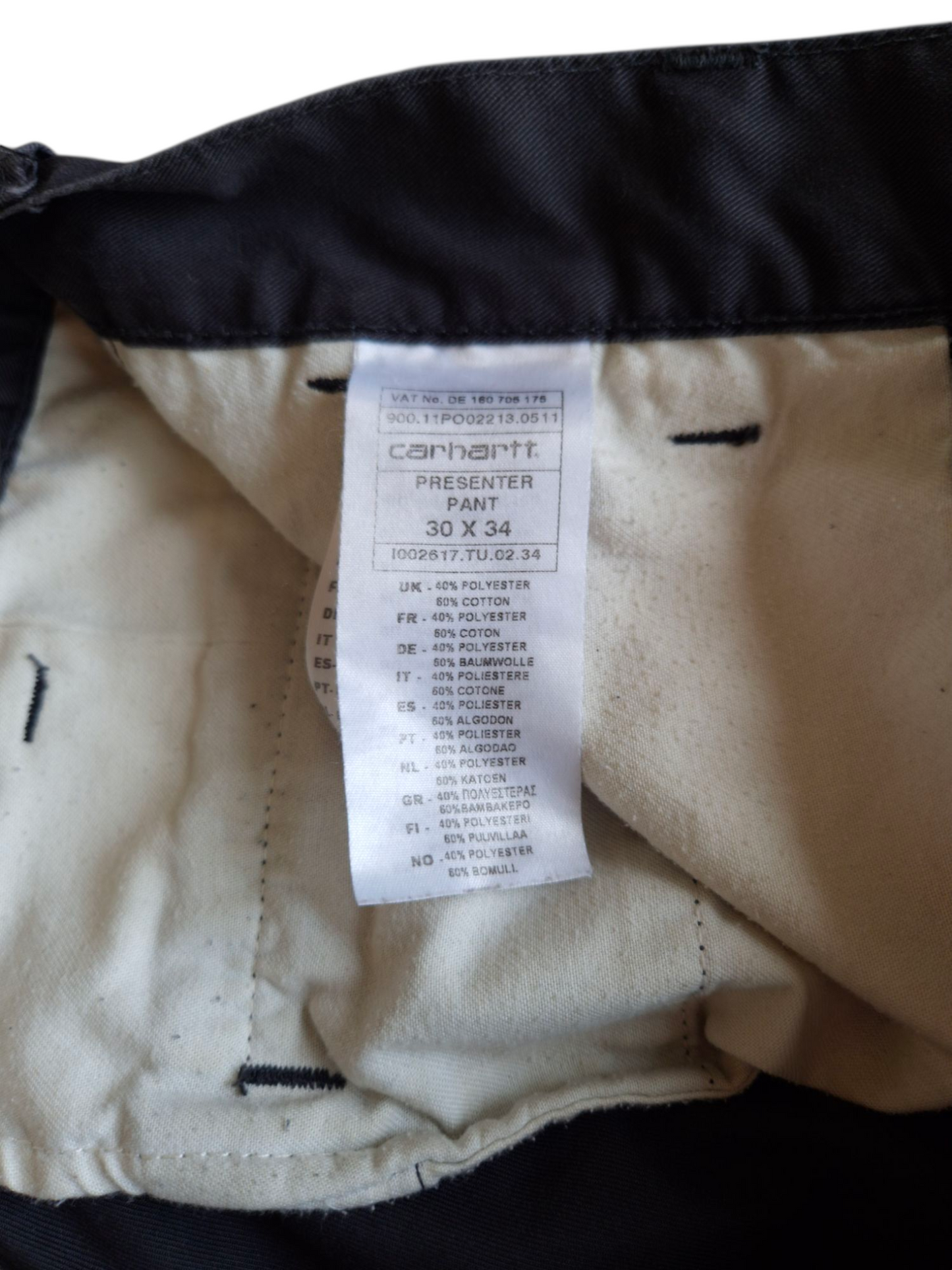 Pantalon Carhartt Presenter gris vintage – Taille W30 L34