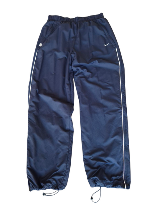 Pantalon Nike vintage bleu marine – Taille L – Coupe droite avec cordons