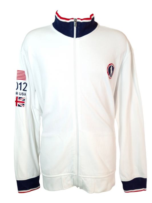 Veste zippée Ralph Lauren Olympic Team 2012 blanche - Taille XXL